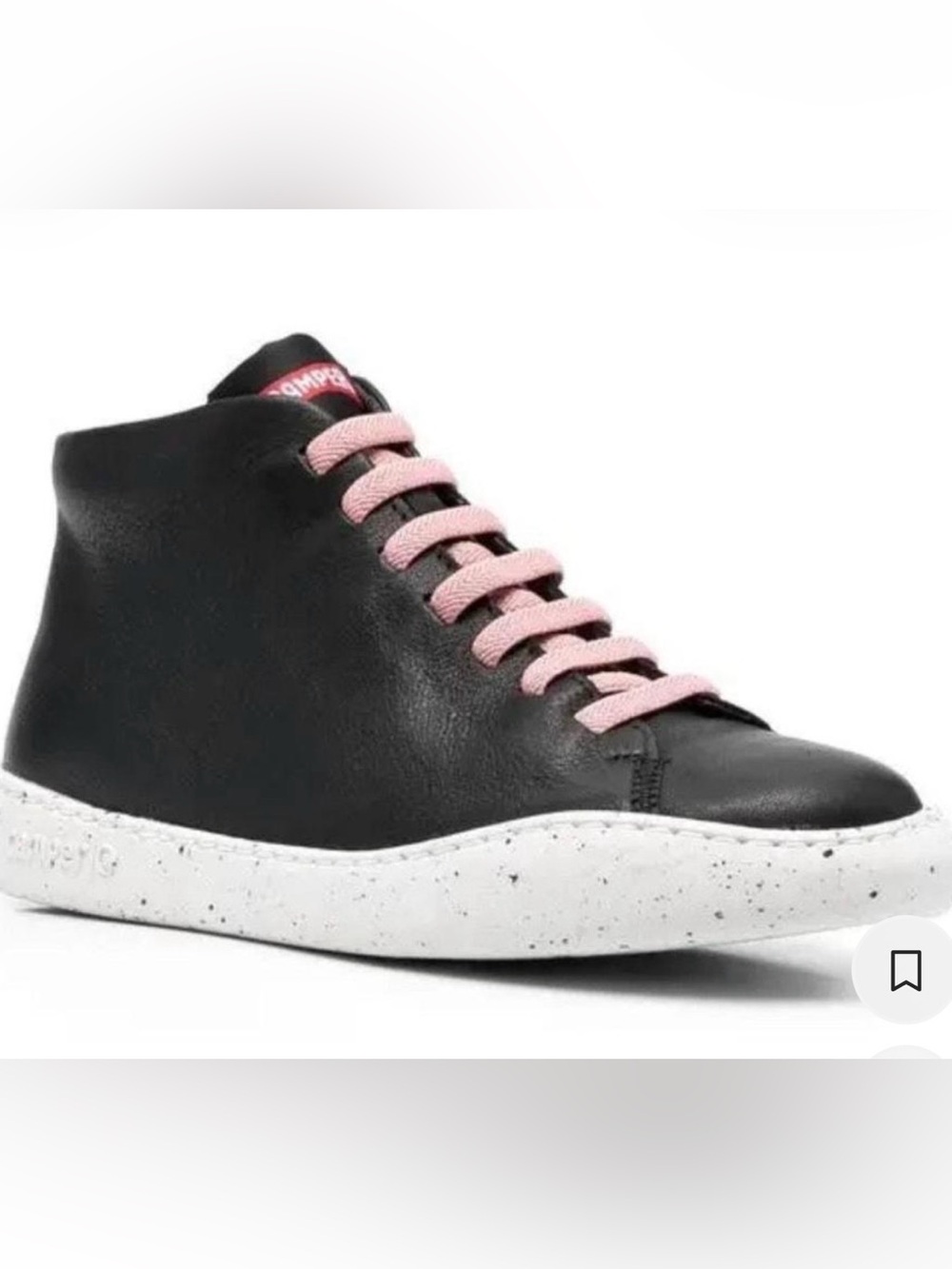 Camper black Leather Sneaker with Pink Laces size 9